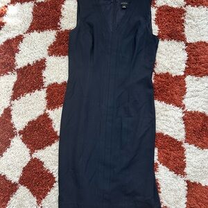 Ann Taylor Blue Sheath Midi Dress Sleeveless for Work — Size 2